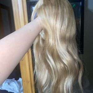 13x4 Pre-Everything, 150%, 18 inches blonde wig.